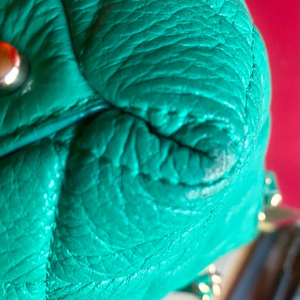 Kate Spade Fun Green Small Georgina Gold Coast satchel crossbody leather quilted - Picture 14 of 16